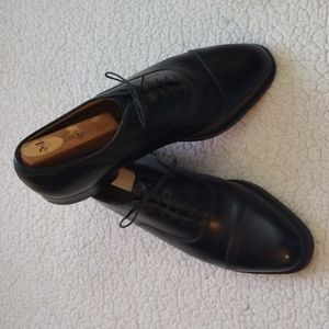 Johnston & Murphy Aristocraft Black Aldrich II Quarter Brogue Oxford 11.5 D